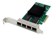 Nätverkskort (adaptrar osv.) - DIGITUS - network adapter - PCIe 2.1 - Gigabit Ethernet x 4 - DN-10114