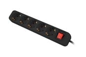 Strömkabel (extern) - Lanberg - power strip - with circuit breaker - 2500 Watt - PS1-05F-0150-BK