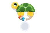 Babyleksaker - Chicco Turtle fabric Rattle - 300-00011560000000