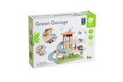 Träleksaker - Classic World Wooden Sustainable Garage with Accessories 19pcs. - 50615