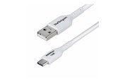 USB-kabel - StarTech.com 3m (9.8ft) White USB-A to USB-C Charging Cable/Cord M/M - USB-C cable - USB to 24 pin USB-C - 3 m - USB2AC3MNCWHE