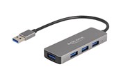 USB Hub - DeLOCK USB Type-A Hub - 4 Ports USB Hub - USB 3.2 - 4 porte - Grey - 63171