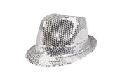 Outfits & kostymer - Boland - Hat Popstar Sequins Silver - 01292