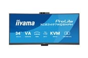 Skärm - 34" iiyama ProLite XCB3497WQSNPH-B1 - 3440x1440 (UWQHD) - 120Hz - VA - KVM switch - XCB3497WQSNPH-B1
