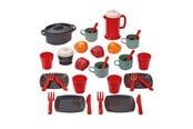Lekkök och tillbehör - Ecoiffier 100% Chef Dining Set with Play Food 34 pieces. - 12603