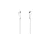 Antennkabel - Hama Cable Antenna 90dB F-Plug-Coax Female White 1.5m - X1122518