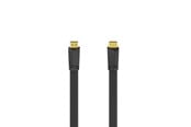 Displaykabel - Hama HDMI Cable Ethernet Flat Black 1.5m - X1122117