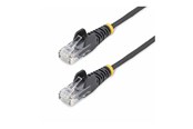 Nätverkskabel - StarTech.com 15m Black Slim CAT6 Ethernet Cable Snagless 28AWG LSZH - patch cable - 15 m - black - Svart - 15m - N6PAT15MBKS