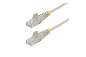 Nätverkskabel - StarTech.com 15m Gray Slim CAT6 Ethernet Cable Snagless 28AWG LSZH - patch cable - 15 m - grey - Grå - 15m - N6PAT15MGRS