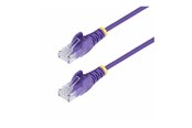 Nätverkskabel - StarTech.com 1m Purple Slim CAT6 Ethernet Cable Snagless 28AWG LSZH - patch cable - 1 m - purple - Lila - 1m - N6PAT100CMPLS