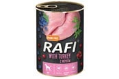 Hundar - RAFI Spannmålsfritt våtfoder för hundar med kalkon 400g - 61042
