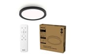 Lampor - Philips AIO taklampa med fjärrkontroll (rund, svart) - 24W integrerad LED-lampa med 3-stegsdimring - 929004738801