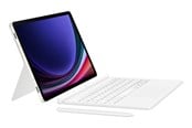 Tangentbord - Samsung Galaxy Tab S10 FE / Tab S9 FE / Tab S9 - Book Cover Keyboard - White (English) - Tastatur & Folio set - Vit - EF-DX725UWEGWW