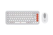 Tangentbord - Logitech POP Icon Combo - Tastatur & Mus set - Schweizisk - Vit - 920-013276