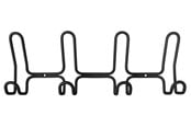 Fästen & gångjärn  - Home>it designer coat rack with 4+4 hooks black - 12133