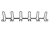 Fästen & gångjärn - Home>it designer coat rack with 6+6 hooks black - 12143