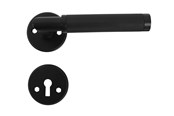 Fästen & gångjärn  - Home>it door handle knurled L-handle 19 mm. matte black - 13252
