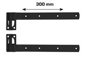 Fästen & gångjärn - Home>it stacking hinge matt black 300 x 30 mm zinc-coated carbon steel 2 pcs. - 20511