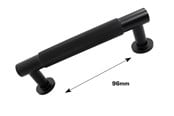 Fästen & gångjärn - Home>it knurled handle 96 mm matt black 2 pcs. - 21180