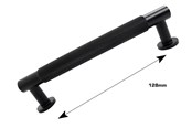 Fästen & gångjärn - Home>it knurled handle 128 mm matt black 2 pcs. - 21182