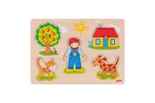 Babyleksaker - Goki Wooden Knob Puzzle 5 pcs. - 57306