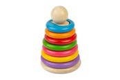 Babyleksaker - Bigjigs Wooden Secret Shape Stacker 16pcs. - 37011