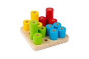 Träleksaker - Bigjigs Wooden Wobbly Peg Board 17 pcs. - 37007