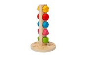 Träleksaker - Bigjigs Wooden Nuts and Bolts Tower 11pcs. - 37002