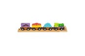Träleksaker - Bigjigs Wooden Monster Train 4pcs. - BJT610