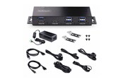 USB Hub - StarTech.com 7-Port Industrial USB Hub 10Gbps Hub Metal Mountable TAA - hub - industrial - 7 ports - rack-mountable - TAA Compliant USB Hub - 7 porte - Svart - HB31C5A2CME