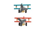 Träleksaker - Bigjigs Wooden Pull Back Biplane Airplane - 36072