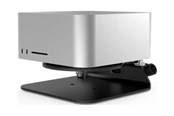 Systemtillbehör - Compulocks Mac Studio Security Stand with Dual Head Coiled Cable Keyed Lock Black - MSSTD01CL02H