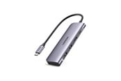Dockning - UGREEN USB-C to 2 Ports USB3.0-A Hub + HDMI + TF/SD with PD Power Supply - Space Grey - 70411-UG