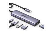 Dockning - UGREEN 5-in-1 USB-C to 3*USB.3.0+HDMI Hub with USB-C Power Supply - 15596-UG