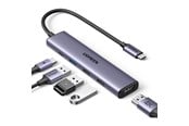 Dockning - UGREEN 5-in-1 USB-C to 1*USB.3.0+2*USB.2.0+HDMI Hub with USB-C Power Supply - 15495-UG