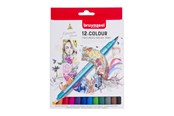 Skriv- och ritverktyg - Bruynzeel Fineliner Brush Pens 12 pcs. - 60325012