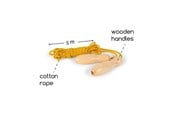 Utomhuslek - BS Toys Jump Rope Yellow with Wooden Handles - GA230