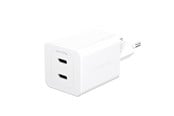 Mobile - Adapters & Chargers - empower by PanzerGlass Turbo 45W Charger incl. 2 x USB-C | EU Plug | Silver White - EM58685