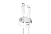USB-kabel - empower by PanzerGlass Racing 60W USB-C to USB-C Cable | USB 2.0 | 2M | Silver White - EM85432