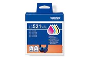 Skrivartillbehör-bläck-toner - Brother LC521 Value Pack - 4-pack - black yellow cyan magenta - original - ink cartridge - LC521VAL