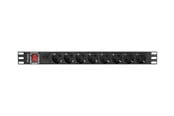 Strömkabel (extern) - Lanberg - power distribution unit - 4000 Watt - PDU-08F-0200-BK