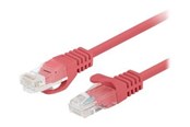 Nätverkskabel - Lanberg patch cable - 1.5 m - red RAL 3017 - Röd - 1m - PCU6-20CC-0150-R