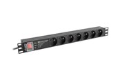 Strömkabel (extern) - Lanberg - power distribution strip - 4000 Watt - PDU-PRO-07E-0200-BK