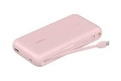 PowerBank - Belkin BoostCharge power bank - with integrated cable - 2 x USB-C USB - 30 Watt - MFI Certified PowerBank - 20000 mAh - BPB024HQPK