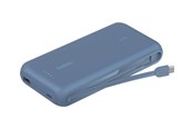 PowerBank - Belkin BoostCharge power bank - with integrated cable - 2 x USB-C USB - 30 Watt PowerBank - 20000 mAh - BPB024HQBL