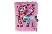 Skoltillbehör - Tinka DIARY PLUSH ENHJØRNING ROSA WITH LOCK - 8-4285