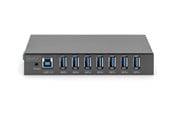 USB Hub - DIGITUS - hub - industrial line - 7 ports USB Hub - USB 3.2 - 7 porte - Svart - DA-70258-1