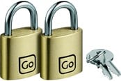 Fritid & Resor - Go Travel Messing hangsloten (Twin Pack) - 5016326001718