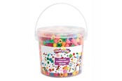 Kreativa spel - Colorations - Colored Large Beads in Bucket 680 grams - BIGPONY