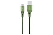 USB-kabel - GreyLime Braided USB-A to USB-C Cable Green 0.5 m - C21AC05M03
